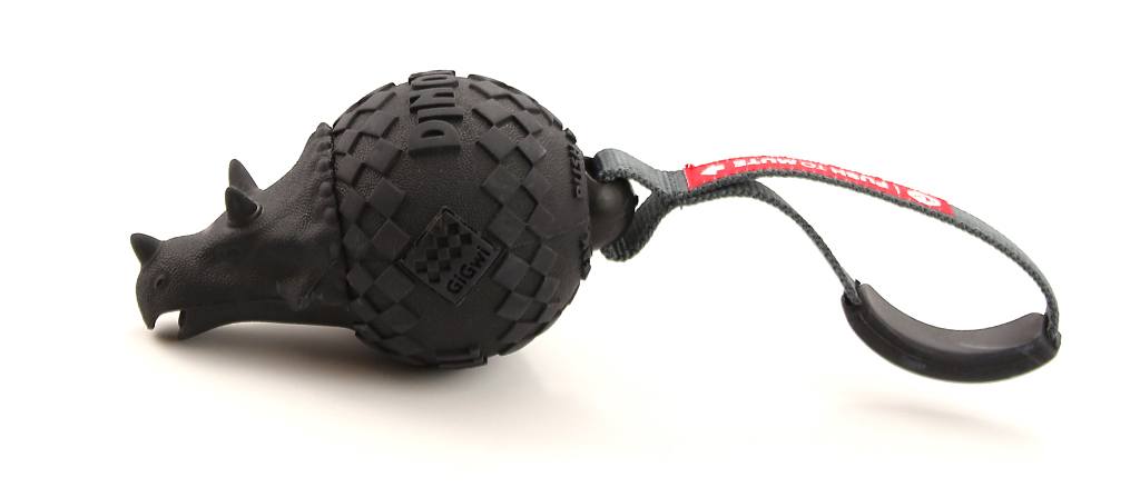 Přetahovací hračka pro psy – Dinoball, černá
