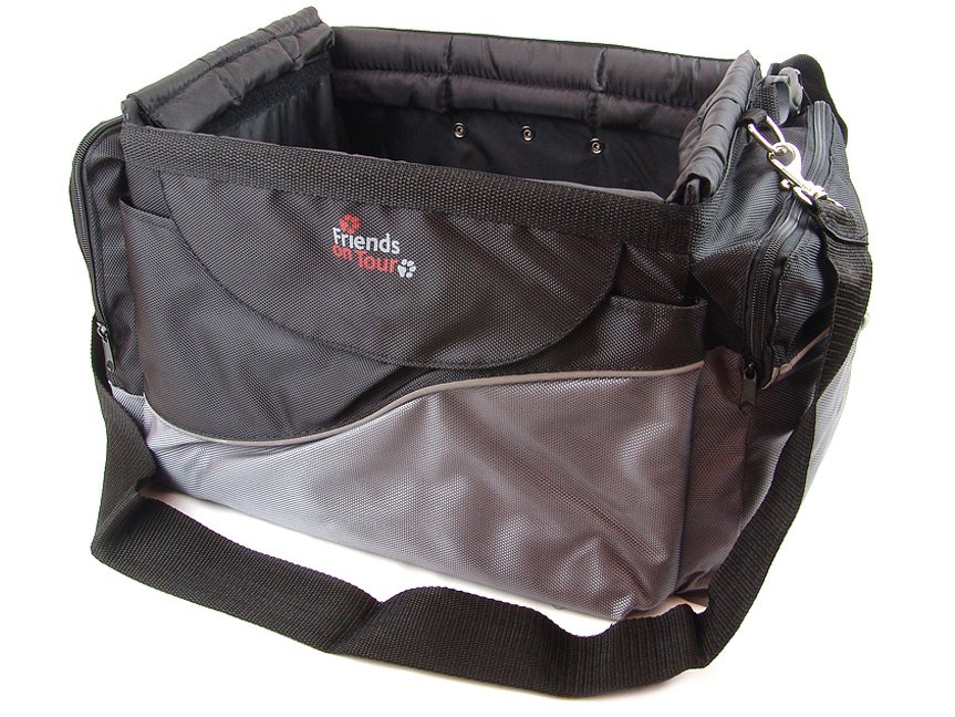 Taška na kolo pro psa DE LUXE – do 7 kg