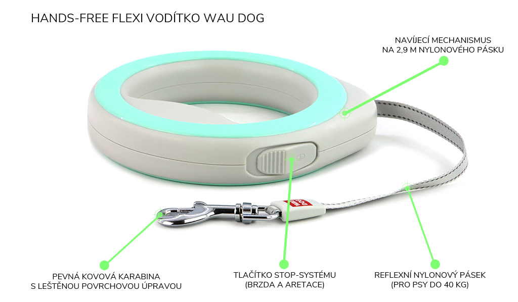 hands-free-voditko-flexi-wau-dog-zelene