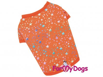 Obleček pro psy i fenky – tričko FMD STARS ORANGE