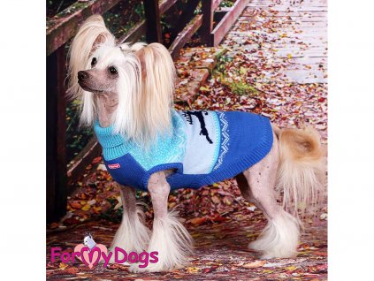 Obleček pro psy i fenky – svetr WINTER BLUE
