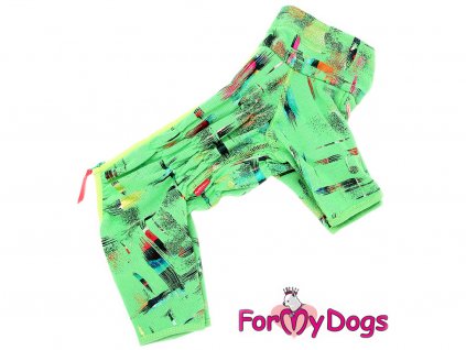 Obleček pro psy – overal GREEN REVERSE STICH, barva zelená