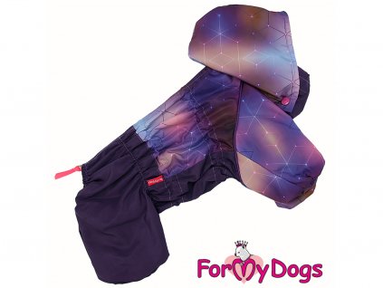 Pláštěnka pro fenky ForMyDogs NORTHERN LIGHTS, barva fialová