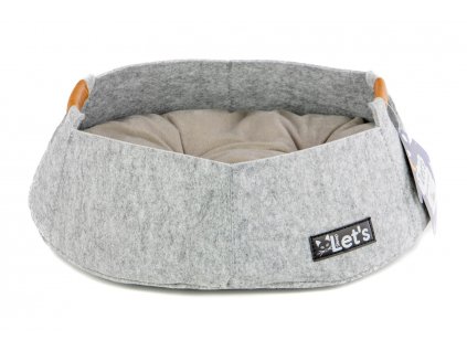 Plstěný pelíšek pro kočky LET's SLEEP Grey