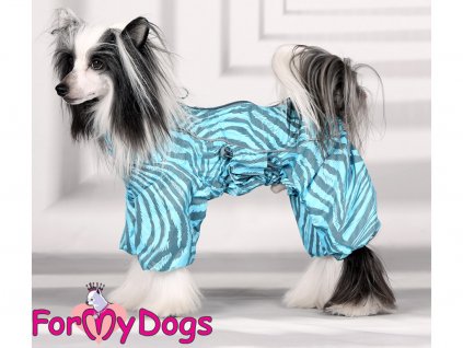 Obleček pro psy – pláštěnka FMD ZEBRA BLUE, FOTO