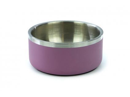 Ocelová miska pro psy CROCI VINTAGE vhodná na vodu i krmivo, objem 950 ml, fialová
