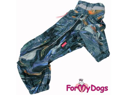 Pláštěnka pro psy ForMyDogs EPOXID s hladkou podšívkou a otvorem na vodítko