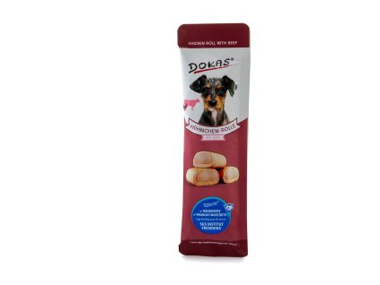 Pamlsky pro psy – DOKAS kuřecí rolky s hovězí náplní