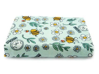 Absorbční pratelná podložka pro psy MISOKO BEES. Protiskluzová úprava, čtyřvrstvý materiál, pojme až 1560 ml tekutin