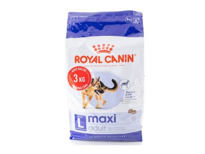 Granule pro dospělé psy velkých plemen od 26 do 44 kg – od 15 měsíců do 5 let. Složení granulí MAXI ADULT je přizpůsobené specifickým potřebám velkých psů