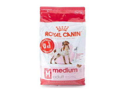 Granule pro dospělé psy středních plemen od 11 do 25 kg – starších 12 měsíců. Složení granulí MEDIUM ADULT je přizpůsobené specifickým potřebám středních psů