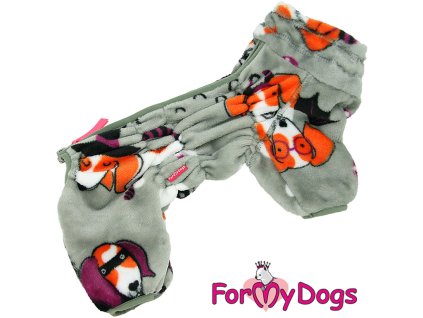 Jednovrstvý plyšový overal pro fenky FMD FOX GREY