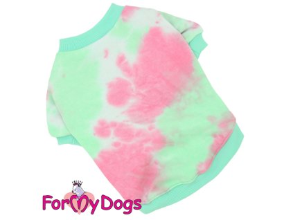 Tričko pro psy i fenky ForMyDogs GREEN/PINK