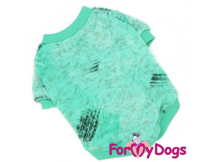 Tričko pro psy i fenky ForMyDogs TYRES TRACK GREEN