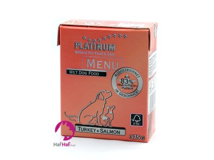 PLATINUM Natural MENU Turkey+Salmon 375 g