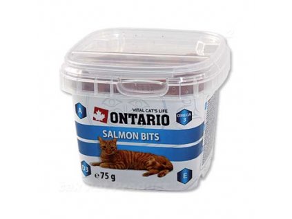 Pamlsky pro kočky Ontario Snack Salmon Bits 75g