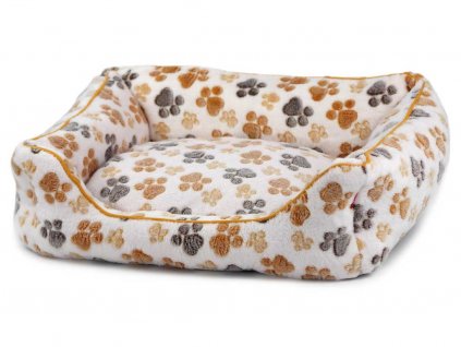 Luxusní béžový pelíšek pro psy od FMD vhodný pro malá až střední plemena psů