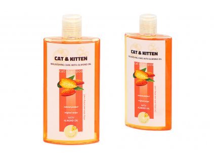 Šampón TOMMI Cat and Kitten s mandlovým olejem pro zdravou a jemnou srst koček a koťat. Objem 250 ml.