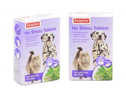 BEAPHAR No Stress jsou 100% přírodní zklidňující tablety pro psy i kočky s výtažky z meduňky, rozmarýnu, lípy a chmelu. Balení 20 tablet.