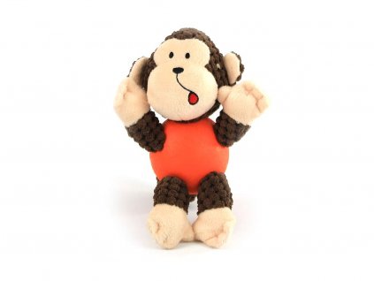 Hračka pro psy od URBAN PUP kombinující bavlněné tělo s odolným gumovým míčkem. Při zmáčknutí píská, velikost hračky cca 18 cm.