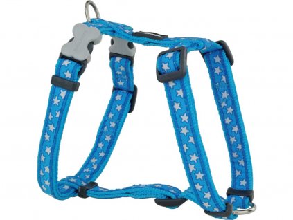 Postroj pro psy Stars Turquoise – modrý