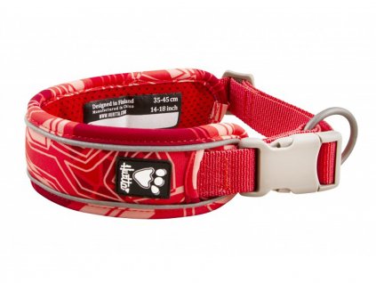 Obojek pro psy Hurtta Weekend Warrior CAMO červený