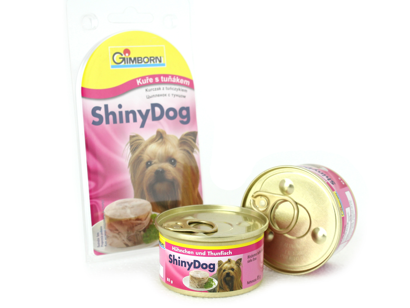 GIMBORN Shiny DOG Kuře+tuňák 2 × 85 g