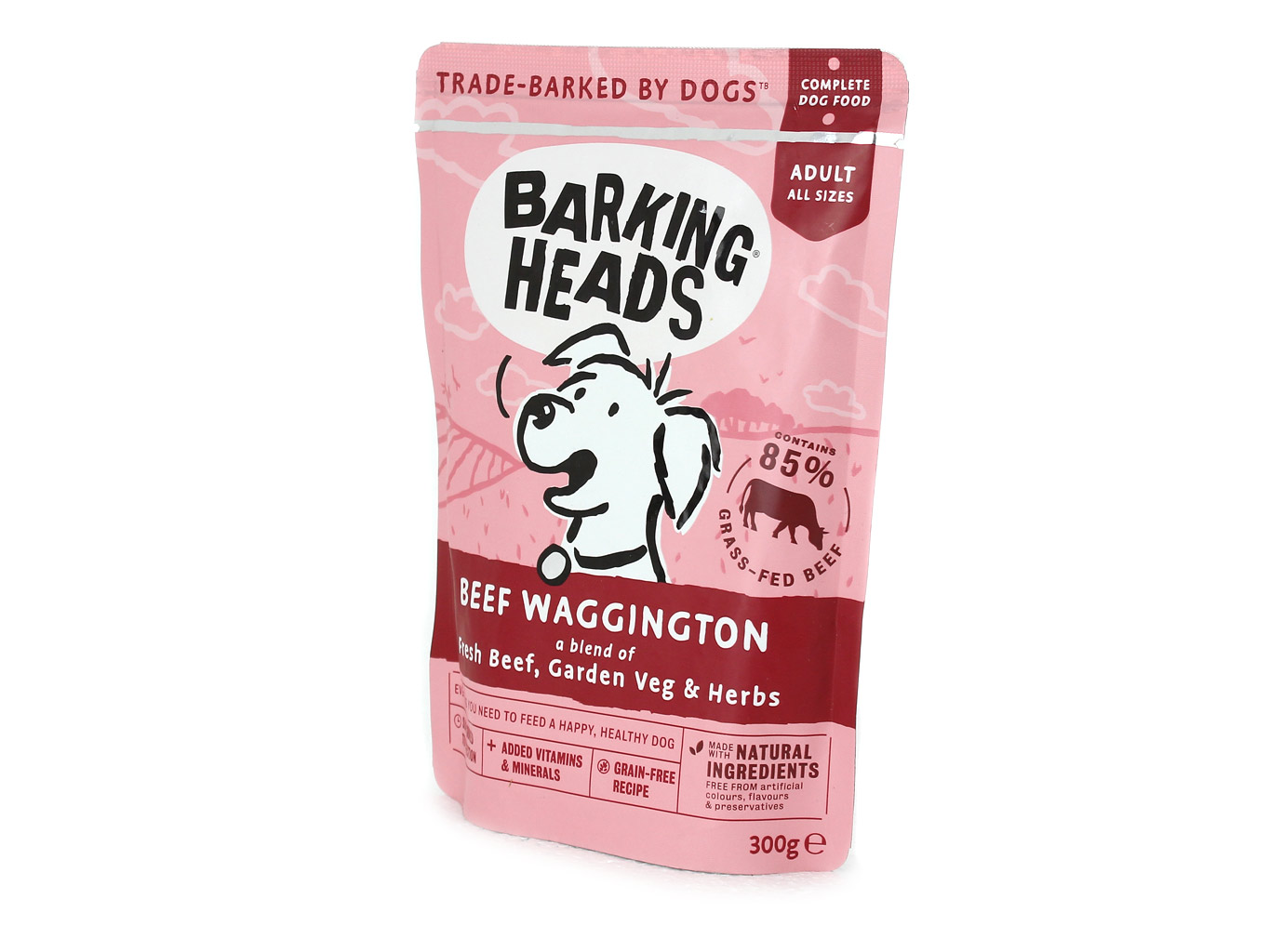 BARKING HEADS Kompletní krmivo – hovězí, 300 g