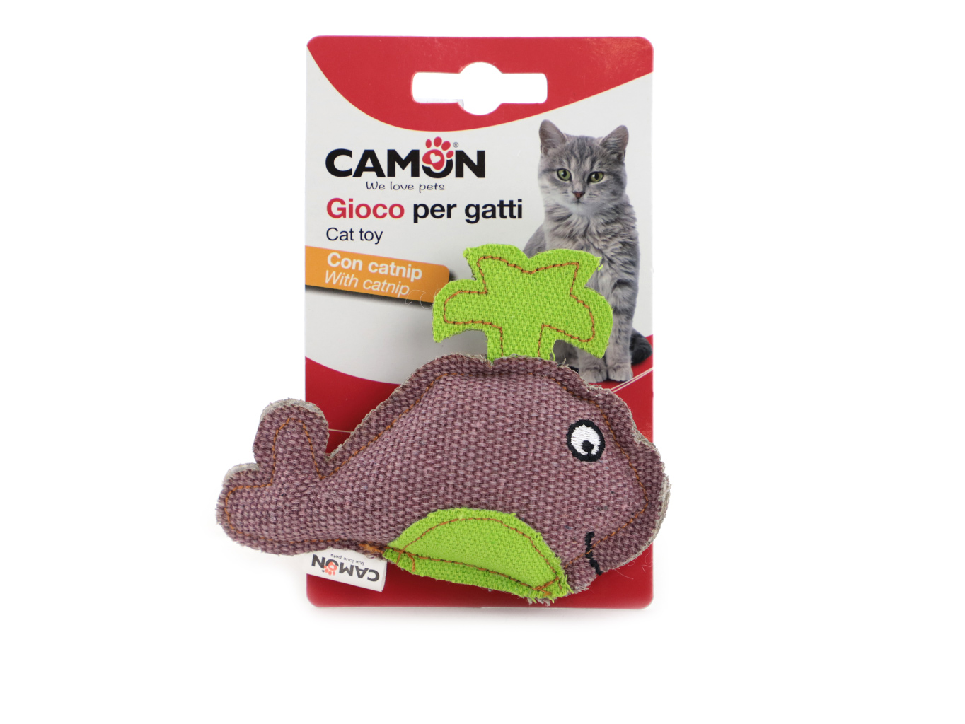 CAMON Velryba s catnipem, 12 cm, Fialová