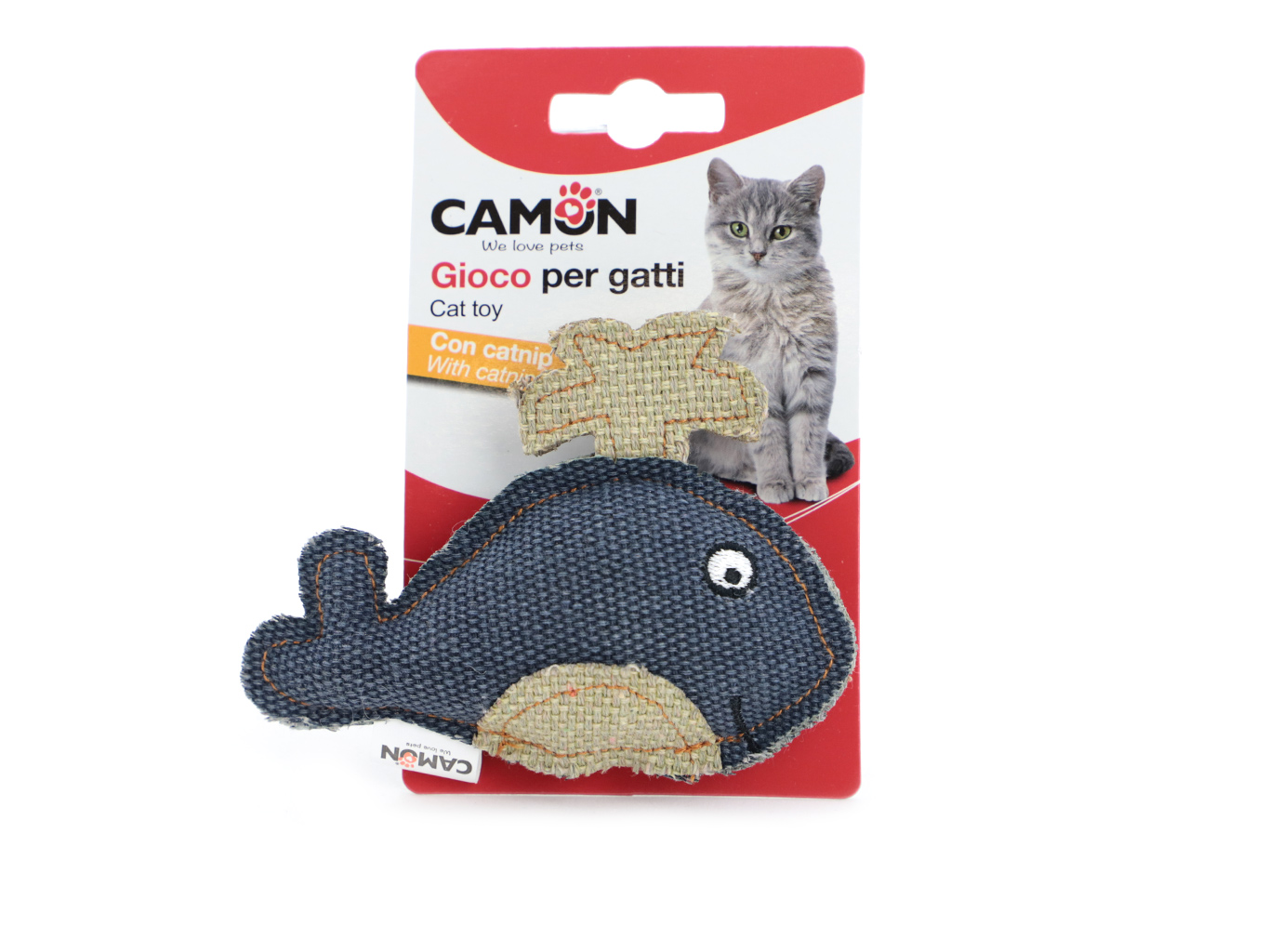 CAMON Velryba s catnipem, 12 cm, Modrá