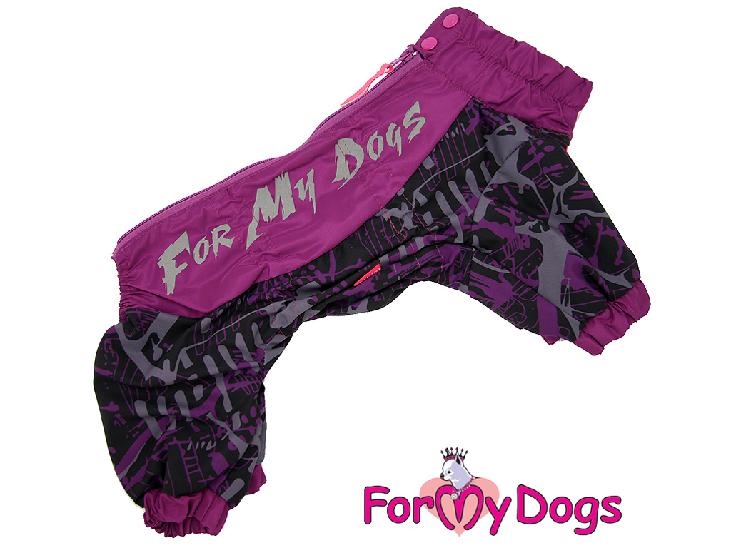 FOR MY DOGS Pláštěnka VIOLET NEON, fialová, Velikost: 22/XXXL