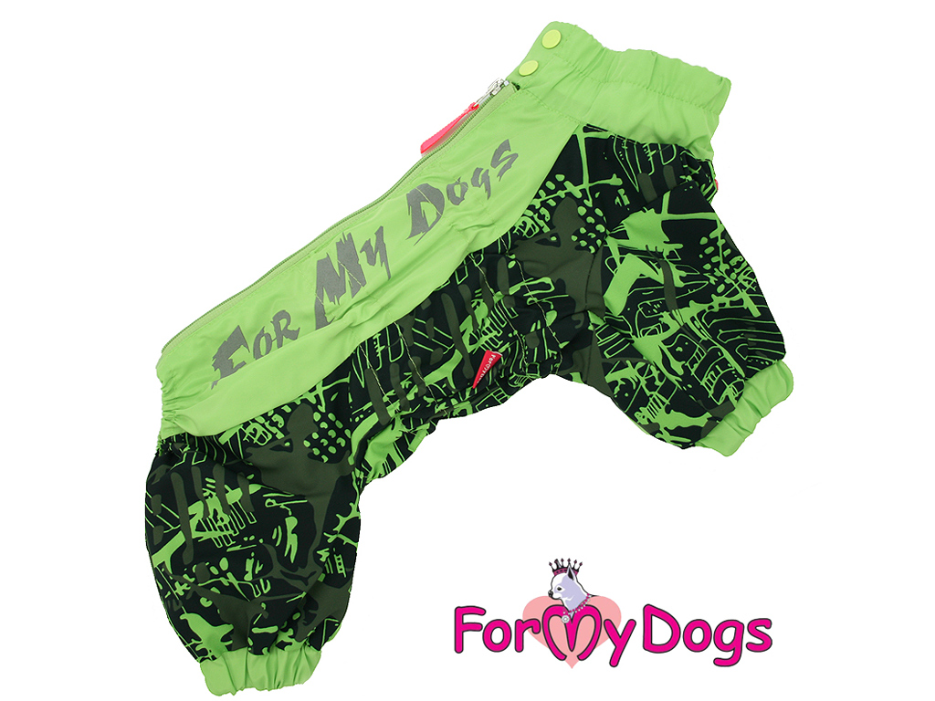 FOR MY DOGS Pláštěnka GREEN NEON, zelená, Velikost: 16/L