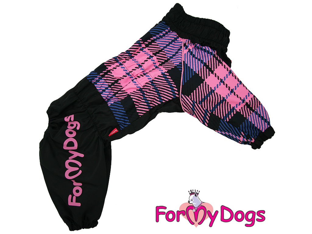 FOR MY DOGS Pláštěnka pro větší fenky BLACK/PINK, růžovo-černá, Velikost: A1