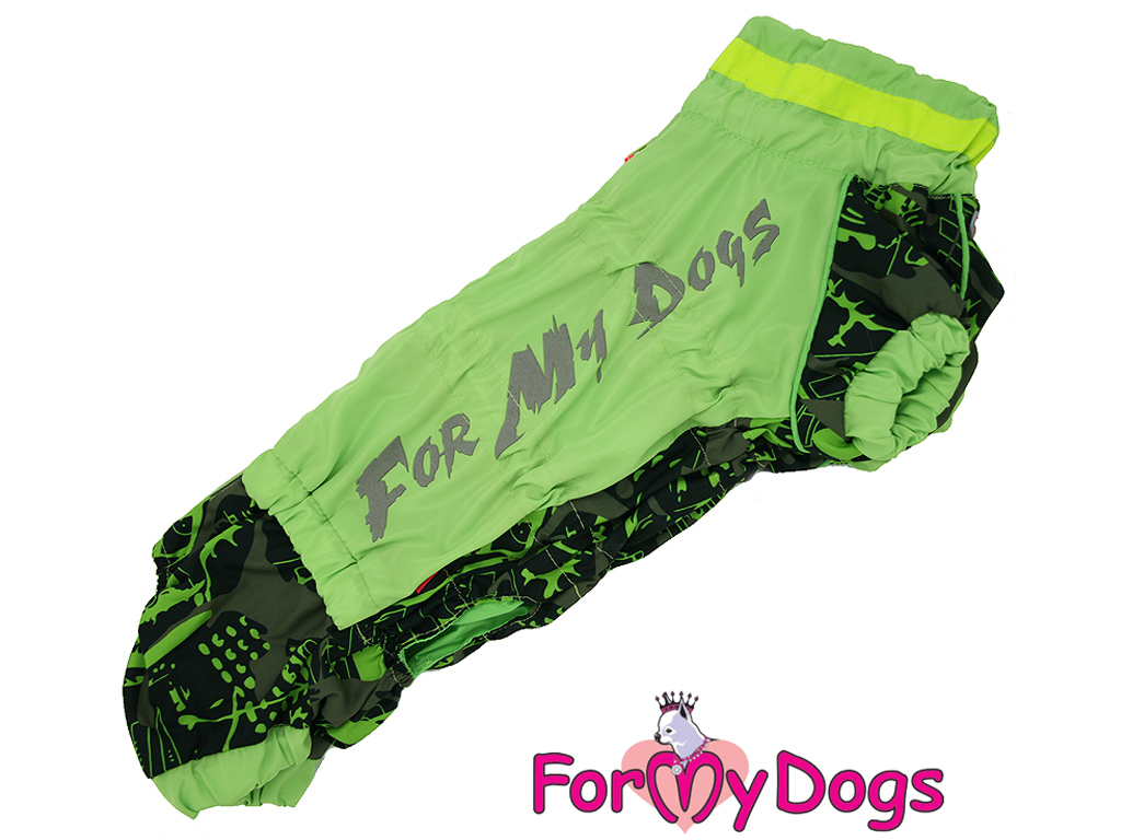 FOR MY DOGS Pláštěnka pro psy jezevčíků GREEN NEON, Zelená, Velikost: TM1