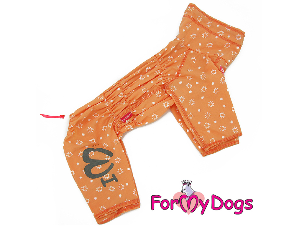 FOR MY DOGS Overal pro fenky DUSTER ORANGE, oranžový, Velikost: 22/XXXL