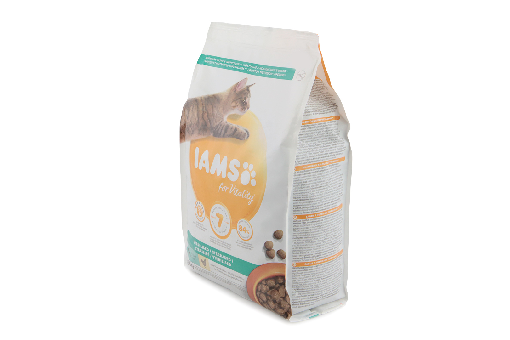 IAMS STERILISED Granule pro kastrované kočky, Kuřecí, 2 kg