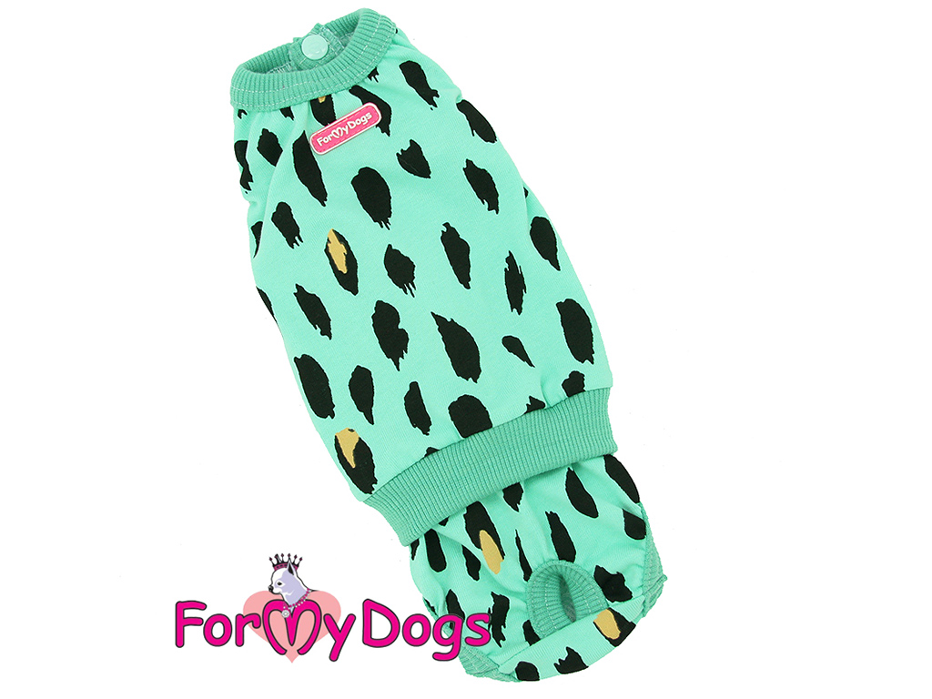 FOR MY DOGS Hárací overal PANTIES GREEN, zelený, Velikost: 10/XS