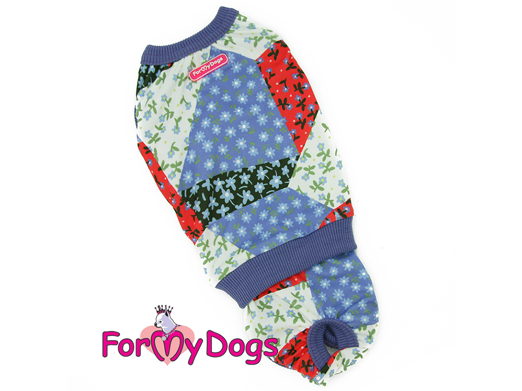 FOR MY DOGS Hárací overal PATCHWORK PURPLE, multicolor, Velikost: 14/M