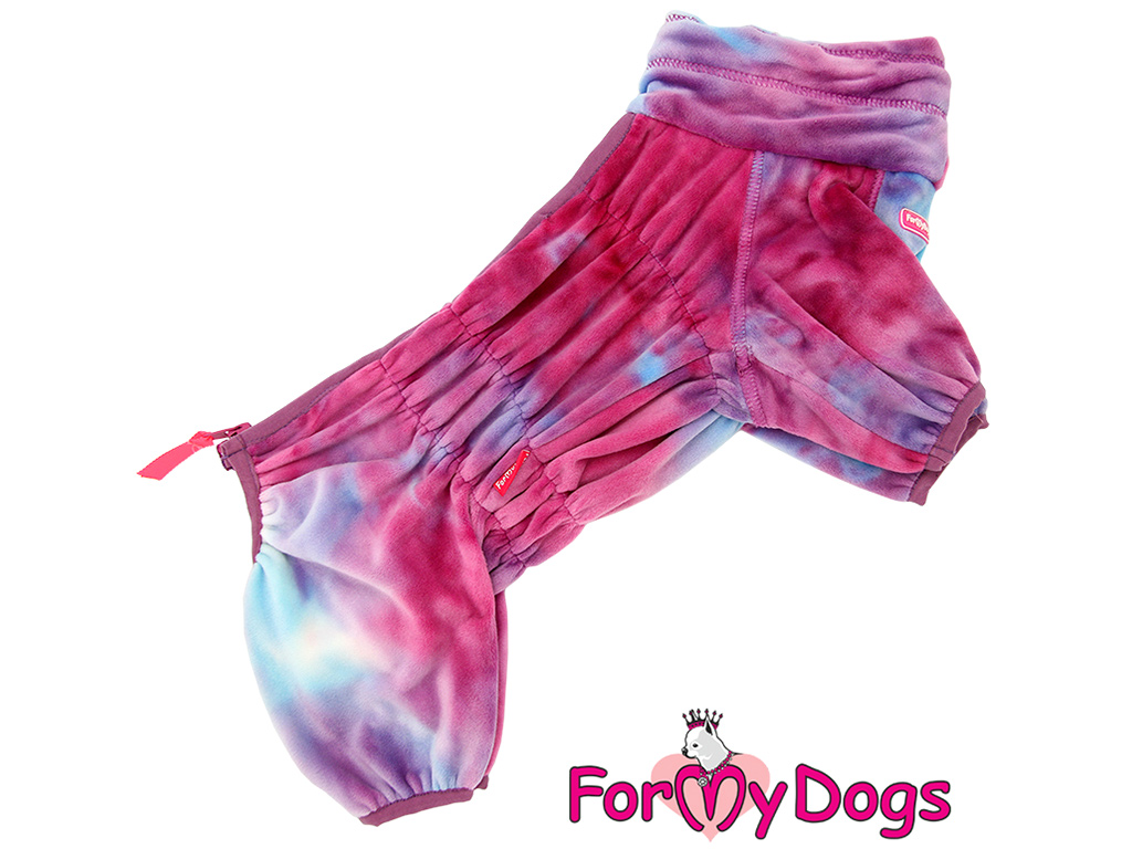 FOR MY DOGS Obleček pro fenky – overal PINK RAINBOW, multicolor Velikost: 22/XXXL