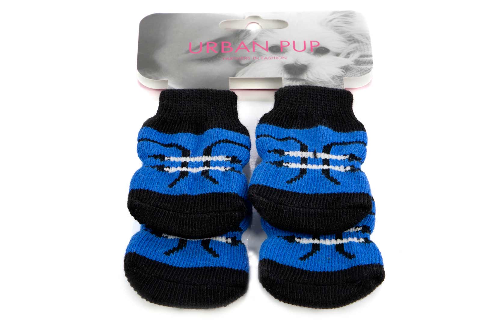 URBAN PUP Protiskluzové ponožky SOCCER, modro-černé Velikost: L