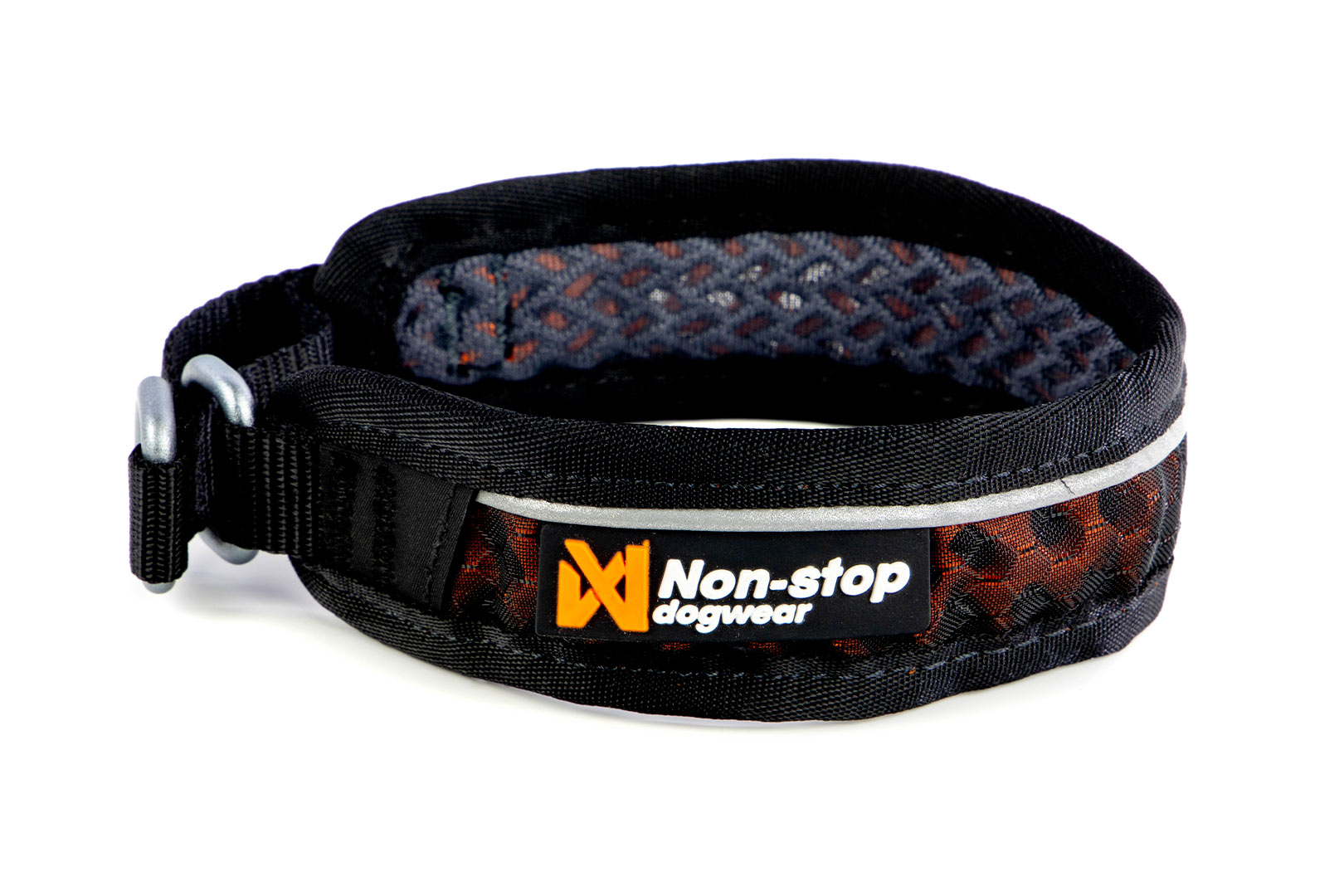 Non-stop Dogwear Obojek Rock, hnědo-černý Velikost: XS