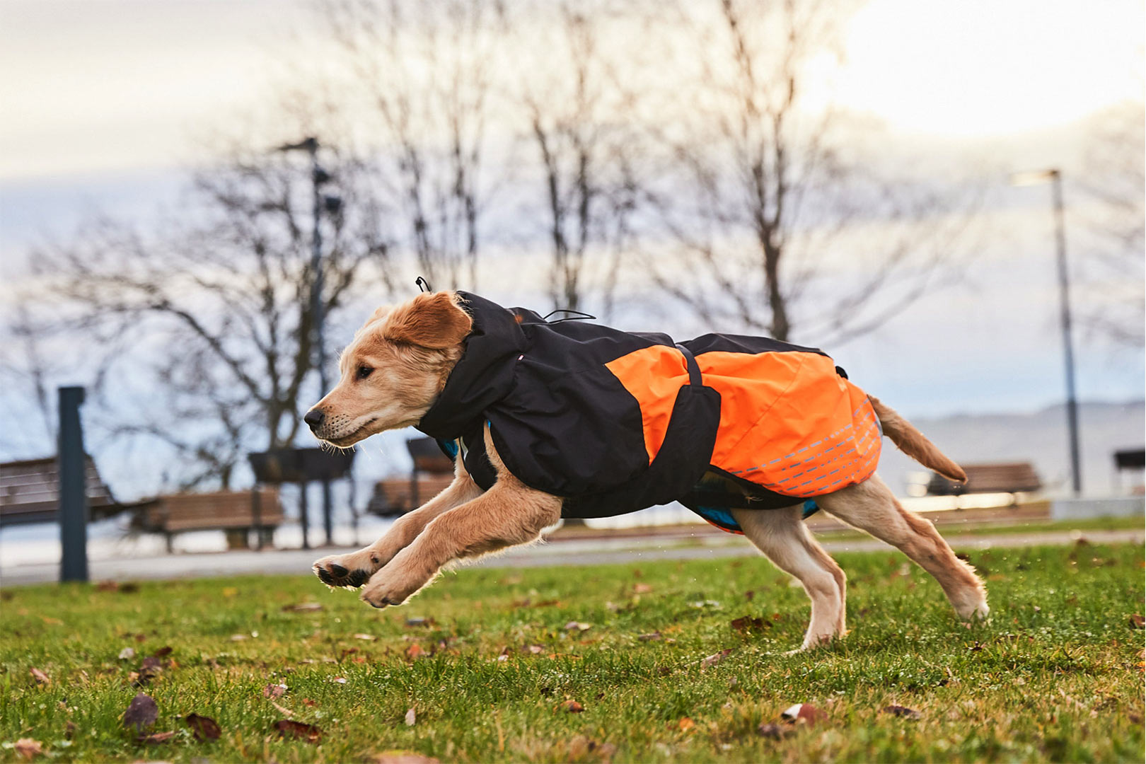 Non-stop Dogwear Zimní bunda GLACIER JACKET 2.0, černo-oranžová Velikost: 50