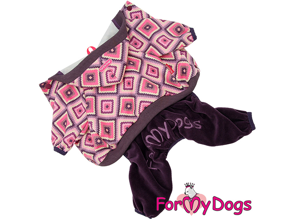 FOR MY DOGS Obleček – overal SQUARES Velikost: 20/XXL