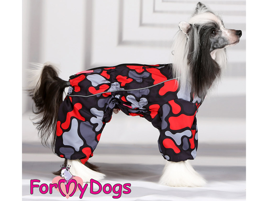 FOR MY DOGS pláštěnka RED CAMO 20/XXL