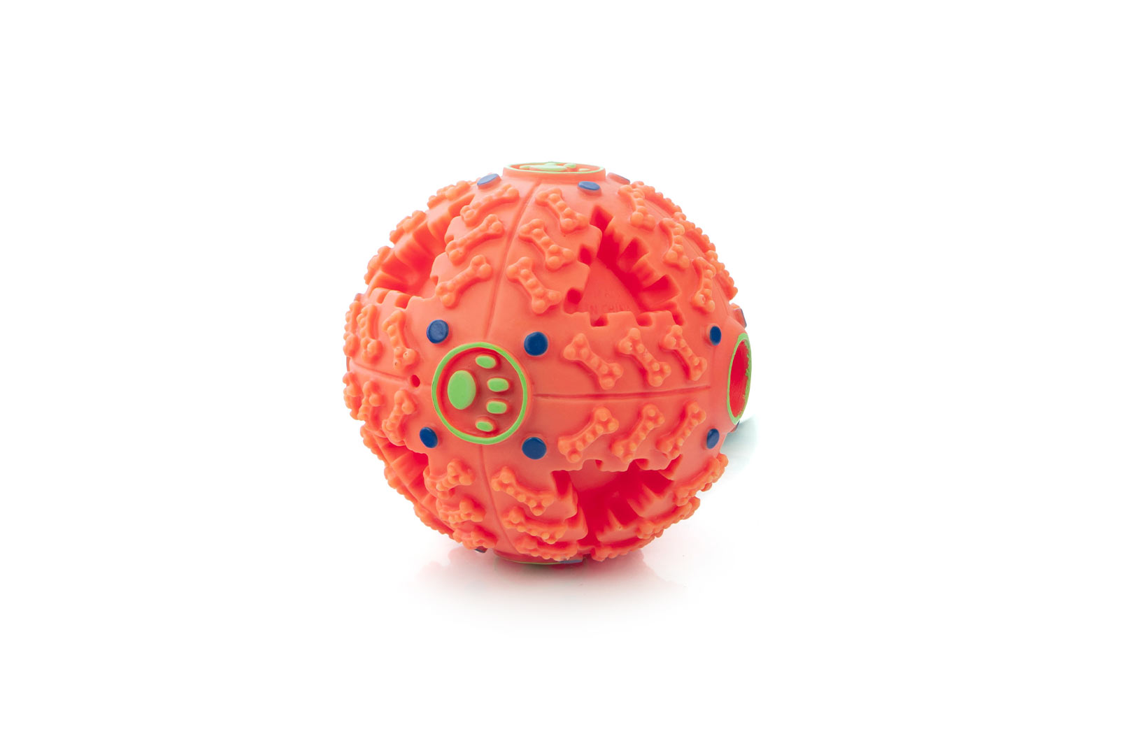 PAWISE Gumový míček 9,5 cm, Barva hračky: Oranžová