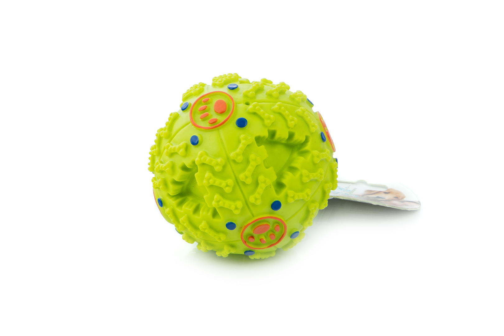PAWISE Gumový míček 9,5 cm, Barva hračky: Zelená