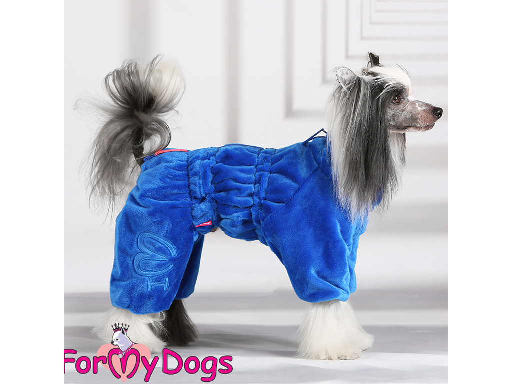 FOR MY DOGS Overal FUR COAT, modrý, Velikost: 14/M