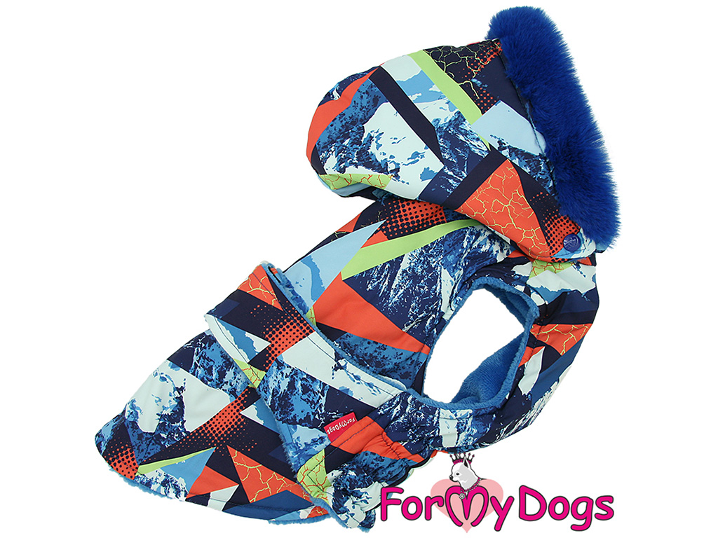 FOR MY DOGS Zimní bunda MOUNTAINS, multicolor 10/XS