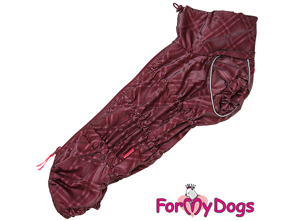 FOR MY DOGS pláštěnka MAROON, hnědá Velikost: TM1