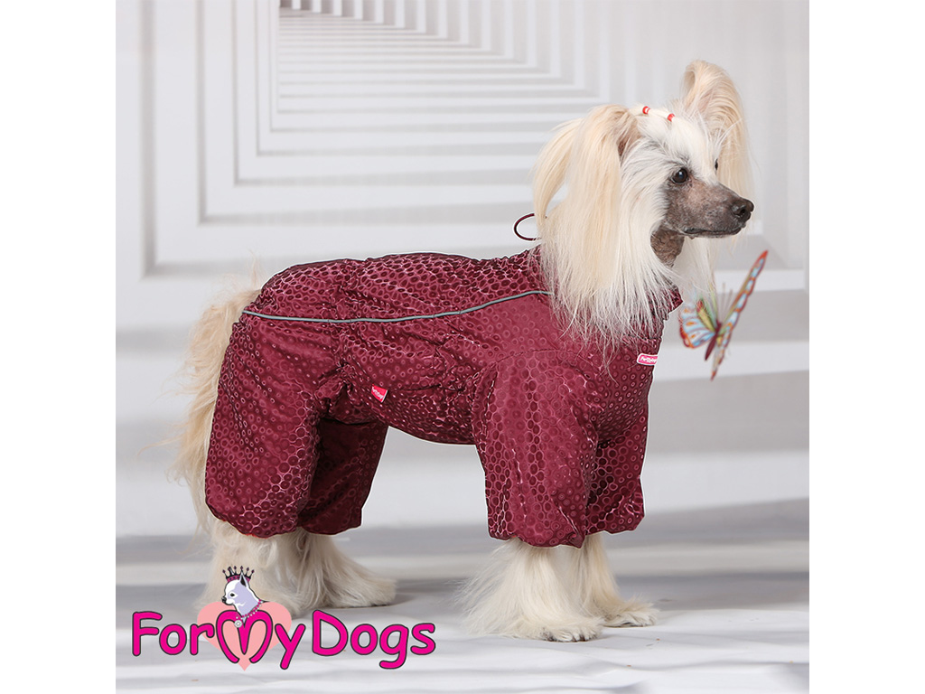 FOR MY DOGS Overal MAROON, kaštanově červený 20/XXL